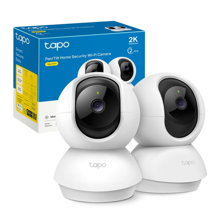 Tapo C210P2 Telecamera Wi-Fi Interno 2K 3MP — Confezione da 2 Pezzi