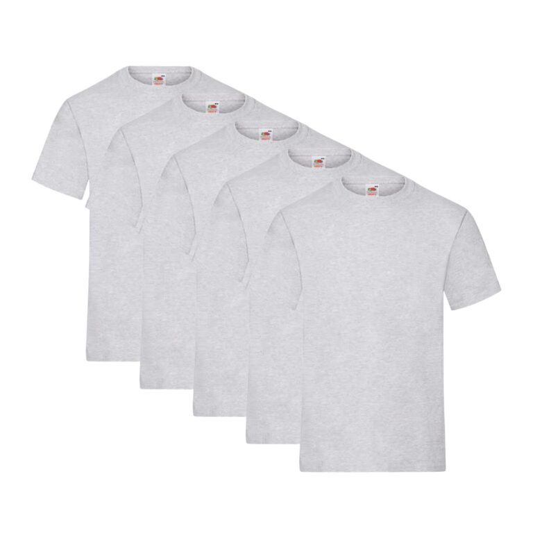 Fruit of the Loom T-Shirt Uomo Iconic Tee Leggera – Confezione da 5