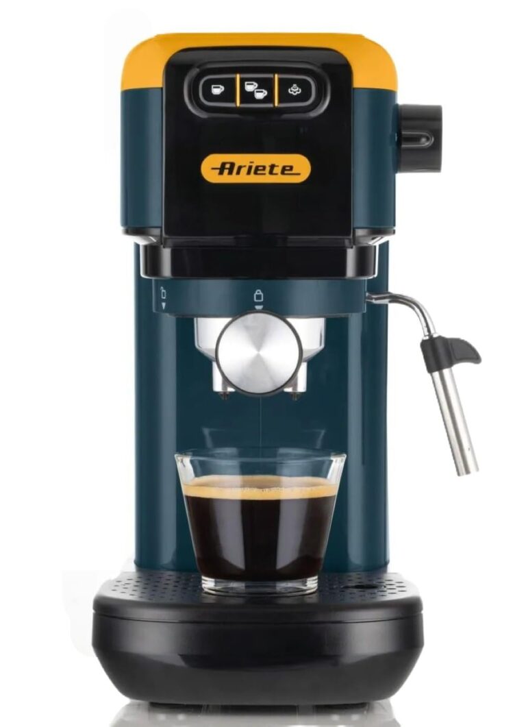 Ariete 1399 Macchina da caffè espresso Mango Yellow, Per polvere e cialde ESE, 1300 W, Capacità 1,1L, 15 bar di pressione,...