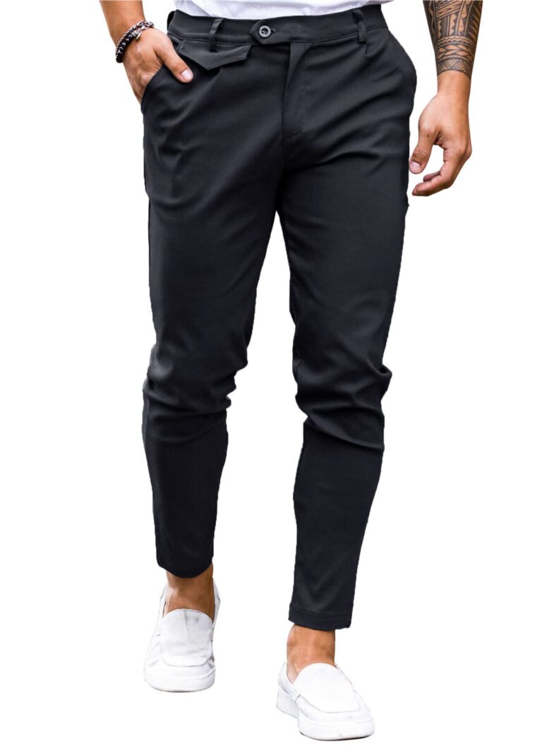 Feziakuk Pantaloni Chino Uomo Slim Fit in Cotone Elasticizzato