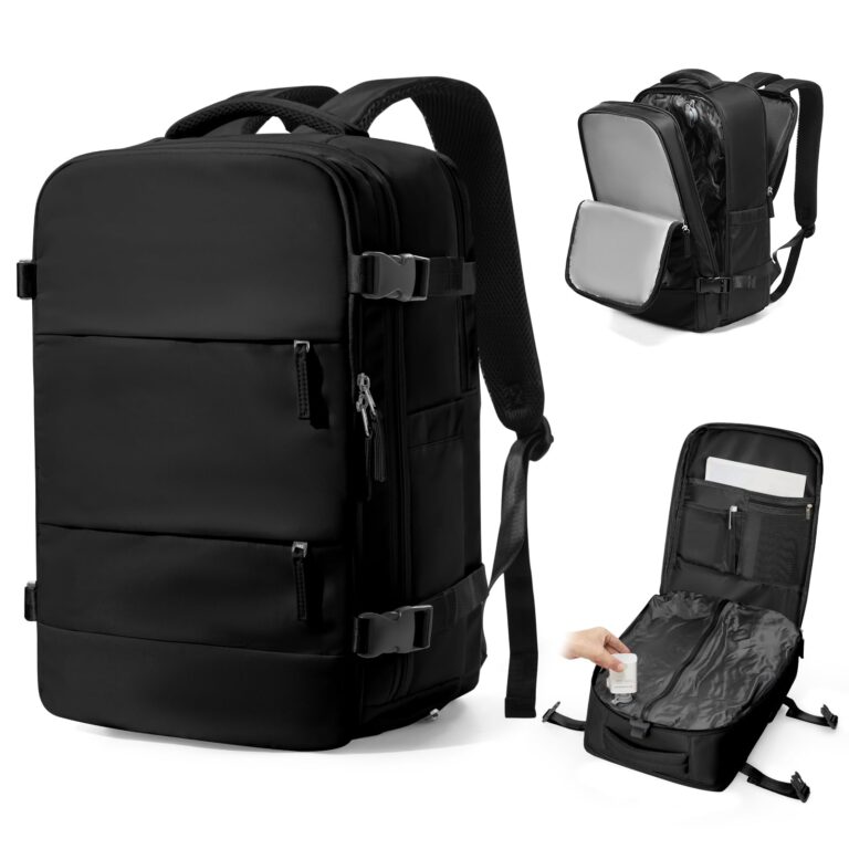 VENATIN Zaino da Viaggio con Sottovuoto con Pompa Zaino Easyjet 45x36x20 baggalio mano Sottovuoto con Compressione per uom...