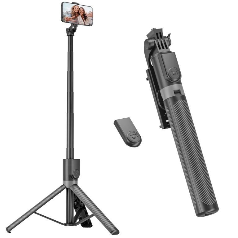 RISEOFLE Treppiede Smartphone 180cm con Bastone Selfie e Telecomando