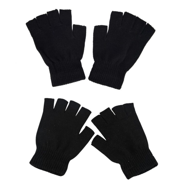 JNQYYH Guanti Mezze Dita Invernali Elasticizzati, 2 Paia