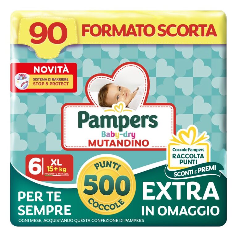 Pampers Baby Dry Mutandino Taglia 6 Formato Scorta con Barriera Stop&Protect
