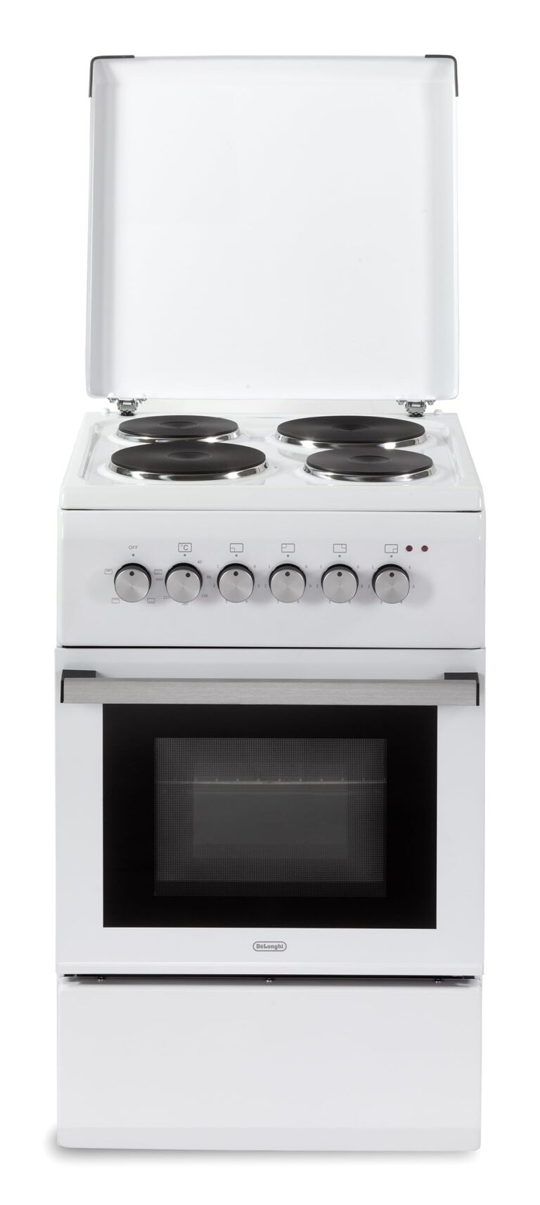 De Longhi Cucina Elettrica 4 Fuochi Forno Elettrico 50x55 cm Bianco