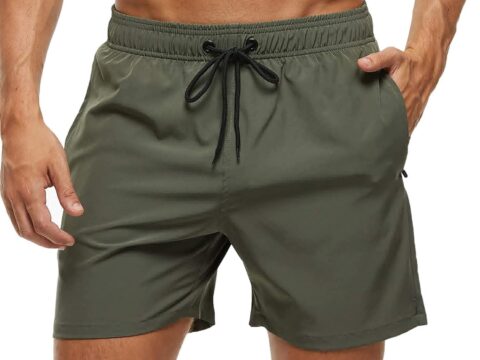 Arcweg Pantaloncini da Bagno Uomo con Fodera e Taschino