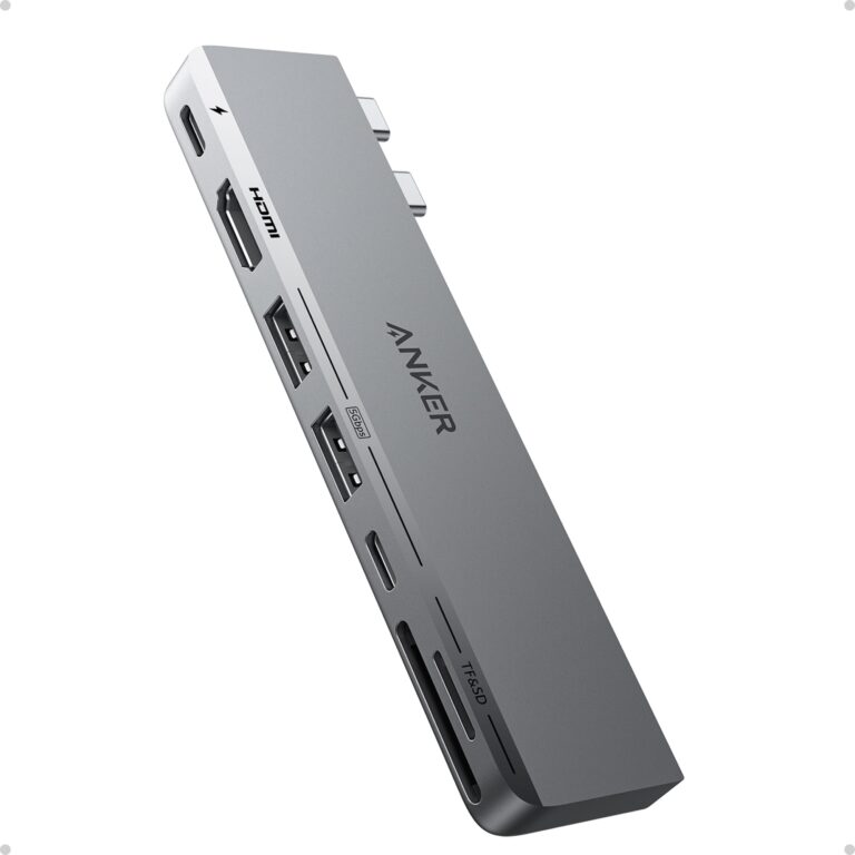 Anker 547 Hub USB C 7 in 2, Compatibile con Porta USB C Thunderbolt 4, HDMI 4K, Type C e 2 Porte Dati USB A per MacBook Pr...