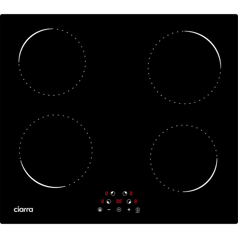 CIARRA Piano Cottura a Induzione 4 Zone, 59 cm con Timer e Sicurezza