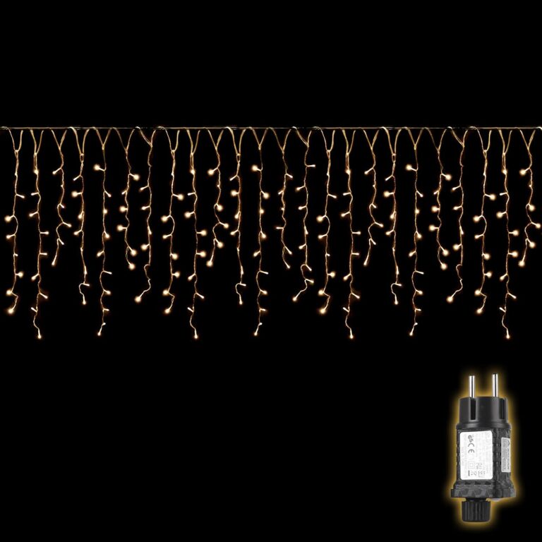 SALCAR Tenda luminosa 5m 200 LED da esterno, 8 modalità natalizie
