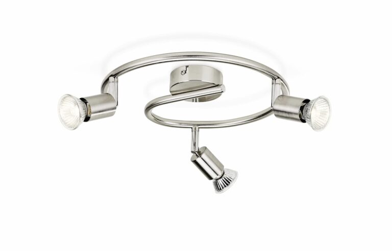 PHILIPS LAMPADA DA SOFFITTO LIMBALI FARETTO 3 LUCI NICKEL IN METALLO SPIRALE ORIENTABILI SENZA LAMPADINA NICKEL 5030317E7
