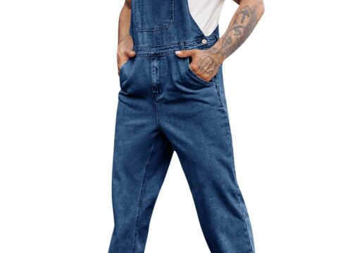 Runcati Salopette Uomo Denim con Spalline Regolabili