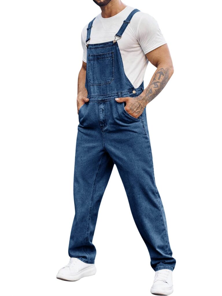 Runcati Salopette Uomo Denim con Spalline Regolabili