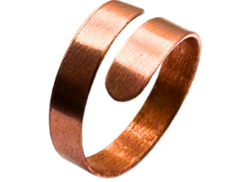 Antica Fucina Rho Anello Regolabile in Rame Puro Artigianale