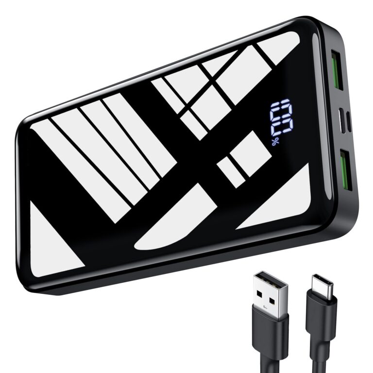 Power Bank 27000mAh, 22,5W PD20W USB C Power Bank a Ricarica Rapida, Batteria Esterna Portatile con Display LED per Telefoni
