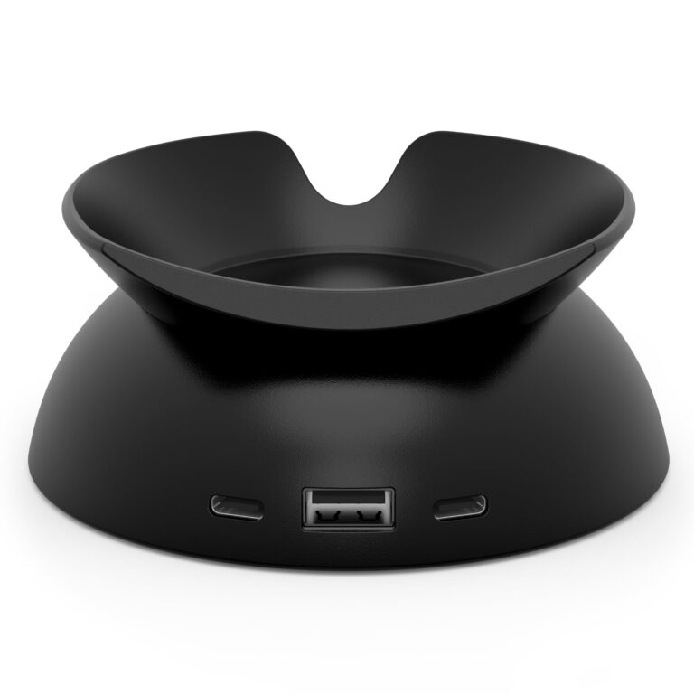 Supporto da tavolo Made for Amazon con porte di ricarica USB-C e USB-A per Echo Spot (modello 2024)