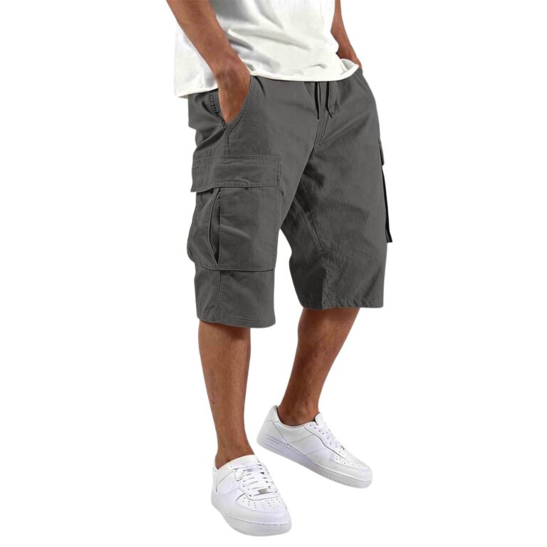 Sobzia Bermuda Cargo Uomo Slim Fit con Multi Tasche Estivi