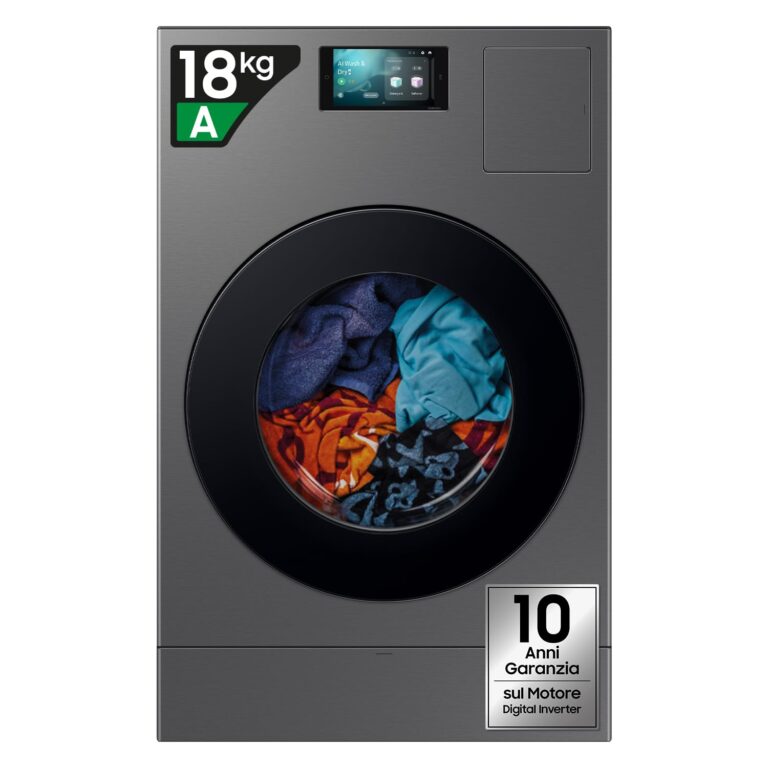 Samsung Bespoke AI Laundry Combo 18+11 kg con Pompa di Calore e Wi-Fi