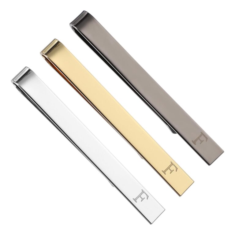 PATIKIL Fermacravatta Uomo in Acciaio Inox con Lettera – Set con Confezione Regalo