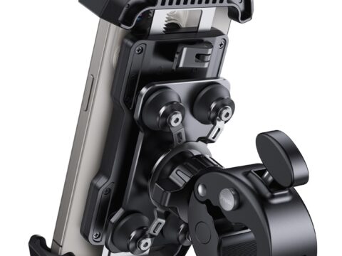 Lamicall Supporto Telefono Moto con Doppio Ammortizzatore, Rotazione 360°