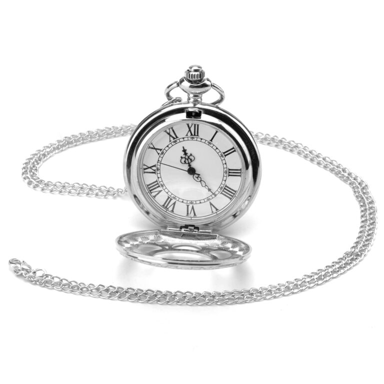 VOSSOT orologio da taschino vintage al quarzo con catena liscio