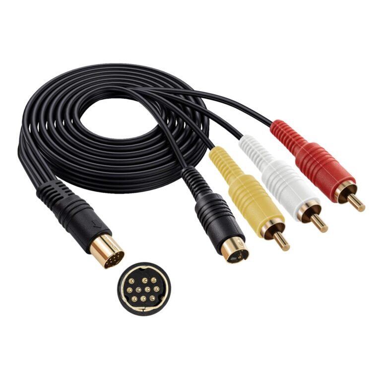 Mcbazel Cavo Adattatore S-Video Composito Placcato Oro per Sega Saturn