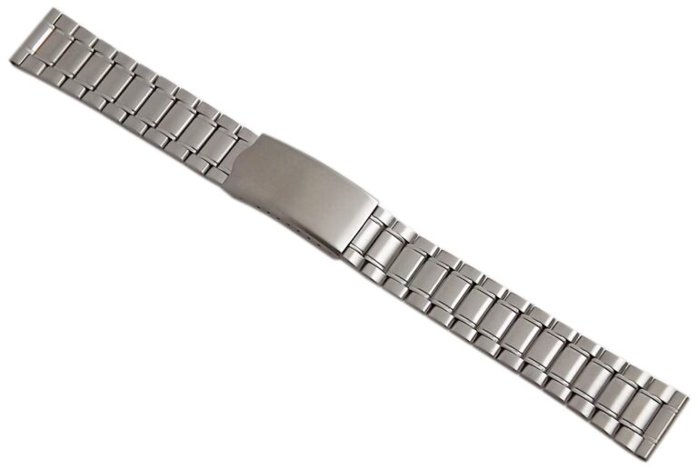 myledershop - Cinturino orologio 18mm in acciaio inox argento