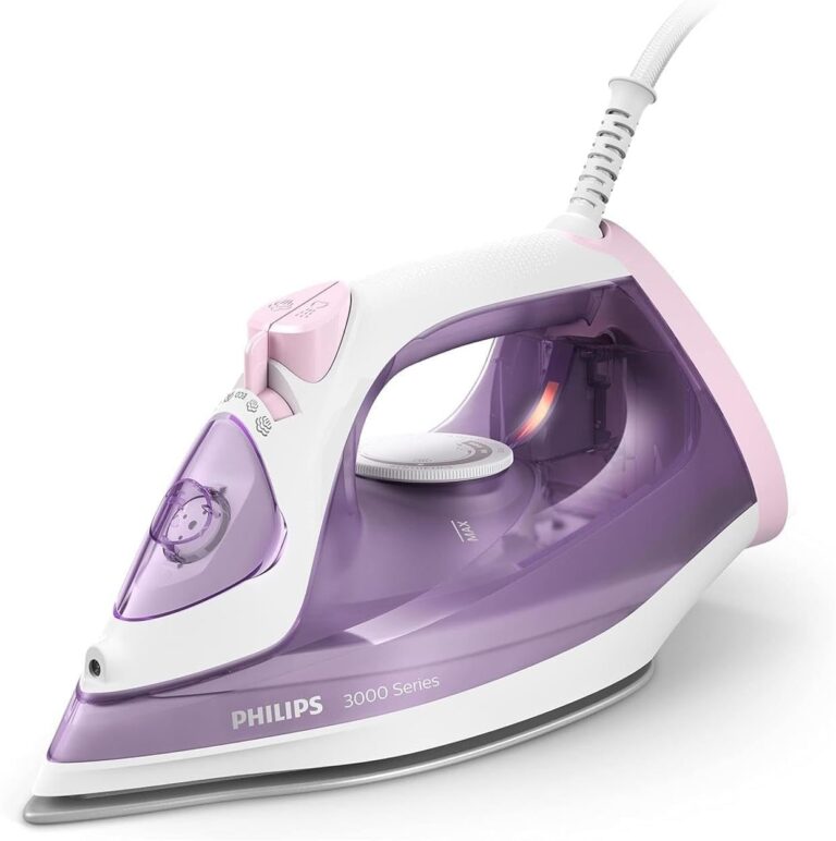 Philips Ferro da stiro a vapore 3000 Series – 2.000 W, potenza costante di 30 g/min, colpo di vapore da 140 g, piastra in ...