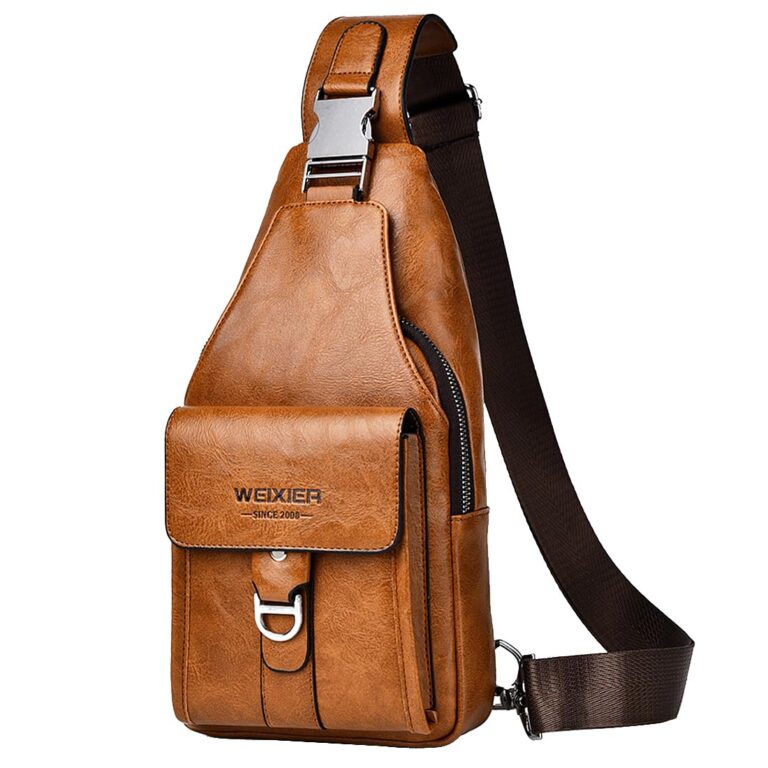 A-QMZL Borsello Uomo Tracolla Zaino Monospalla Uomo Pelle Borsa a Tracolla Uomo Piccolo Impermeab...