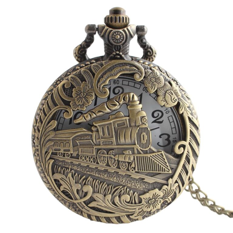 Orologio da taschino vintage con catena, stile retrò uomo e donna