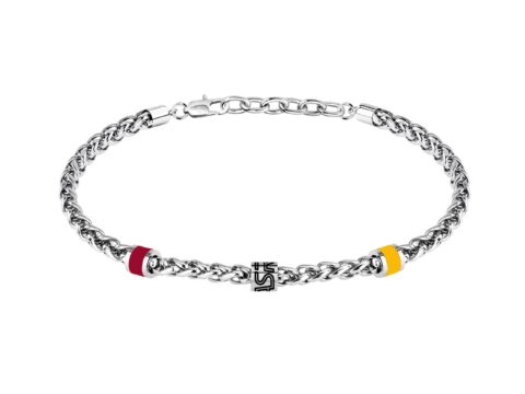 Clondo bracciale As Roma ufficiale in acciaio con logo