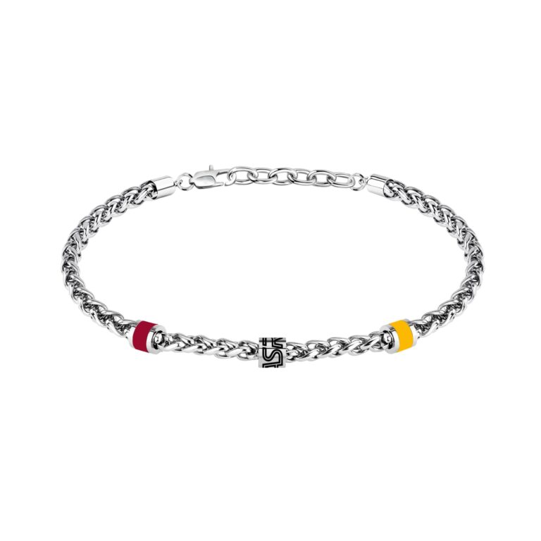 Clondo bracciale As Roma ufficiale in acciaio con logo