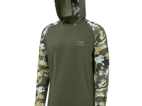 Bassdash Maglia UPF 50+ Manica Lunga con Maschera e Cappuccio Uomo
