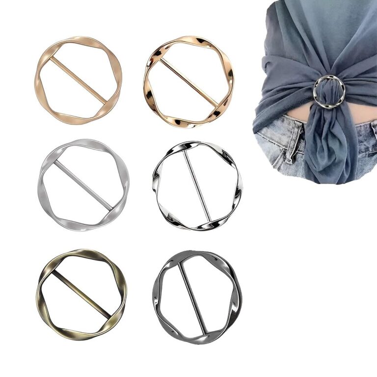 RAMGLYO set 6 fibbie e clip per camicie, sciarpe e foulard