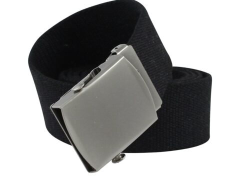 YEHMAN Cintura Canvas Militare in Tela con Fibbia Scorrevole Regolabile 120 cm