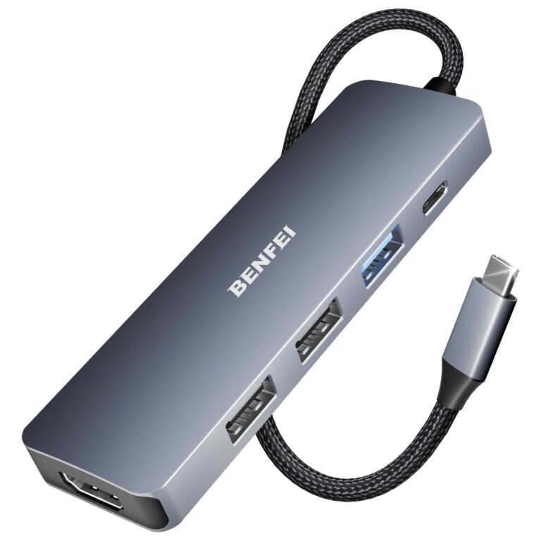 BENFEI Hub USB C 5in1, adattatore multiporta USB C con 4K HDMI/PD 100W/USB-A 3.2 10Gbps/2*USB-A 2.0[design in silicone/tes...
