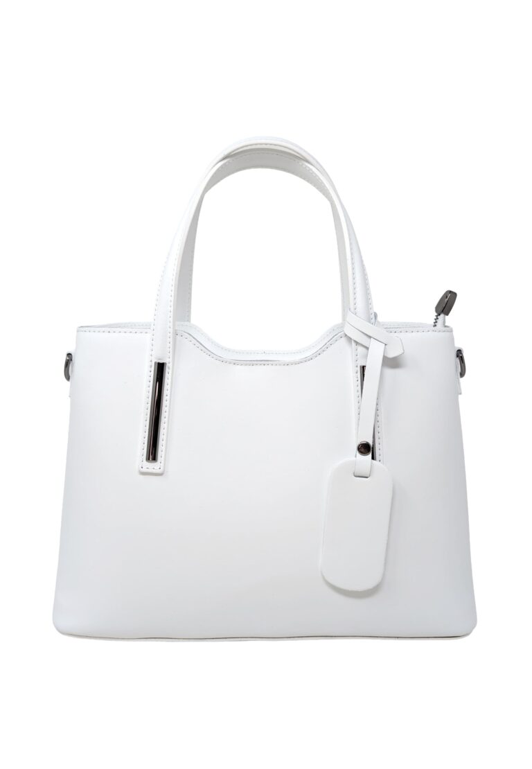 Chicca Borse - Borsa a mano elegante in pelle italiana con tracolla
