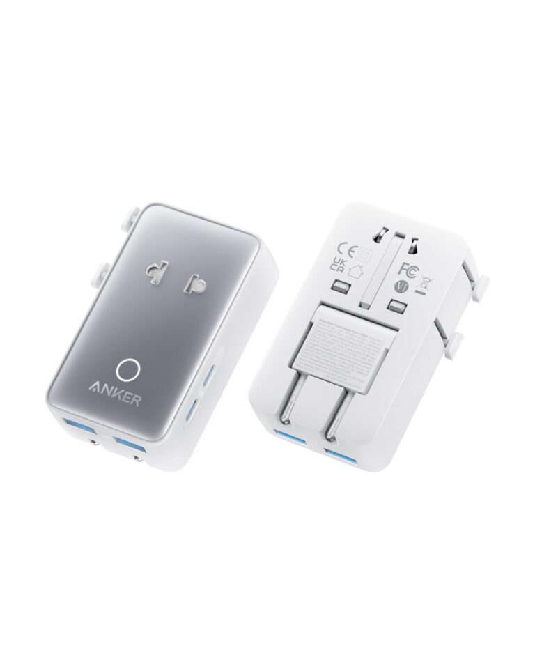 Anker Nano Adattatore Universale da Viaggio di Potenza USB a 5 Porte con 1 AC, 2 USBA e 2 USBC, Controllo Intelligente del...