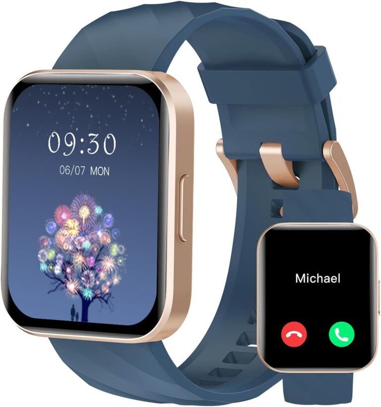 RUIMEN Smartwatch Uomo Chiamate Bluetooth Orologio Sportive Contapassi Android iOS Compatibile Fitness Tracker Cardiofrequ...