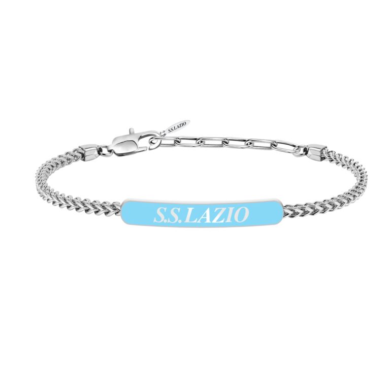 Clondo Bracciale Uomo Donna Lazio in Acciaio – Collezione Ufficiale Calcio – Accessorio Elegante e Sportivo con Logo – Ide...