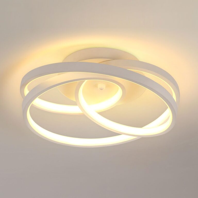 Comely Plafoniera LED Moderna, 40W 4500LM Lampada da Soffitto, Creativo Spirale Lampadario Bianca per Soggiorno Cucina Bag...