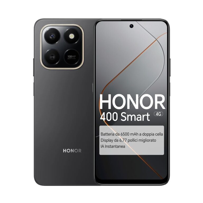HONOR 400 Smart 4G Smartphone, Display 6,77 pollici 120Hz, 6500mAh, Fotocamera Ultra-Chiara 108MP, Tasto IA Istantaneo, 8G...