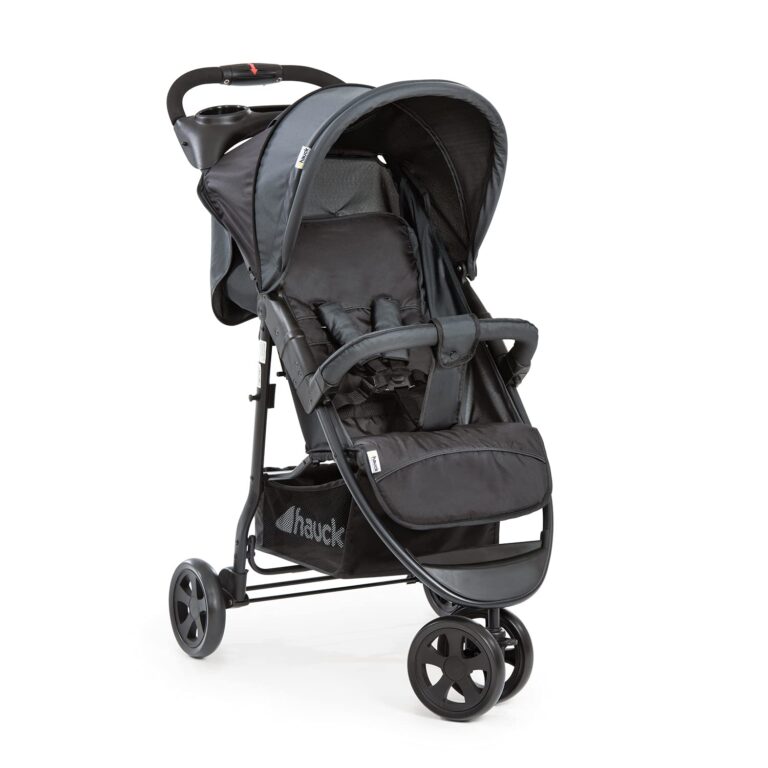 hauck Citi Neo II, Grigio Scuro - Passeggino Leggero 3 Ruote con Vassoio e Portabibite, Grande Cesto Portaoggetti, Schiena...
