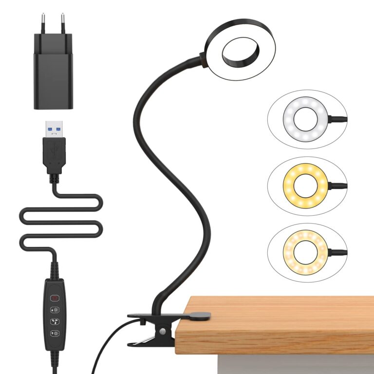 iZELL Lampada da Lettura a Clip 23 LED, Anti Luce Blu con USB
