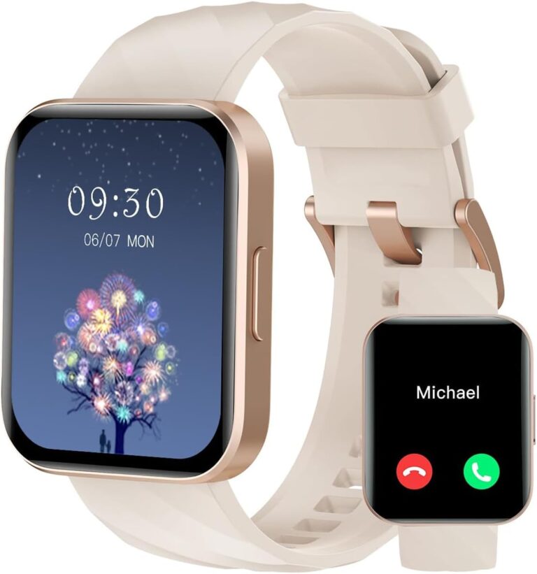 RUIMEN Smartwatch Uomo Donna Chiamate e Whatsapp Smart Watch Contapassi Cardiofrequenzimetro da polso Saturimetro Orologio...