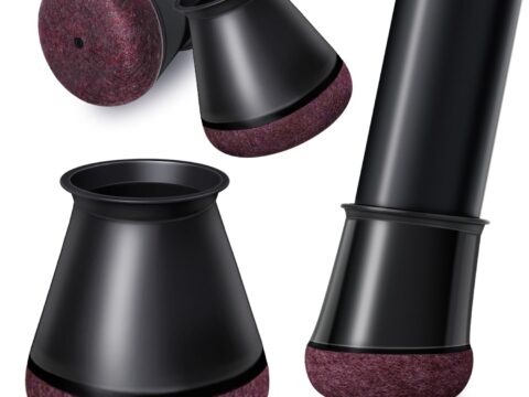OCONDA Gommini per Sedie Rotondi in Silicone 24 Pezzi Neri