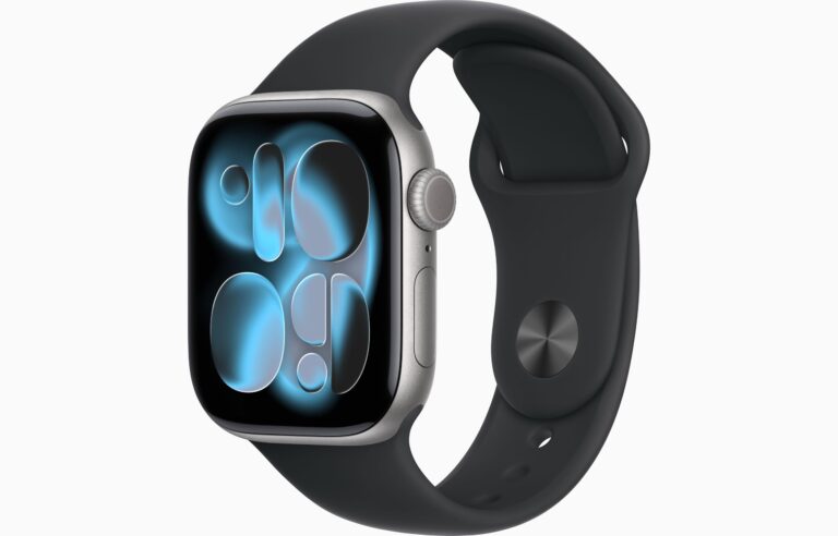 Apple Watch Series 11 [GPS, 42mm] Cassa Grigio Siderale in Alluminio con Cinturino Sport Nero, S/M (Ricondizionato)