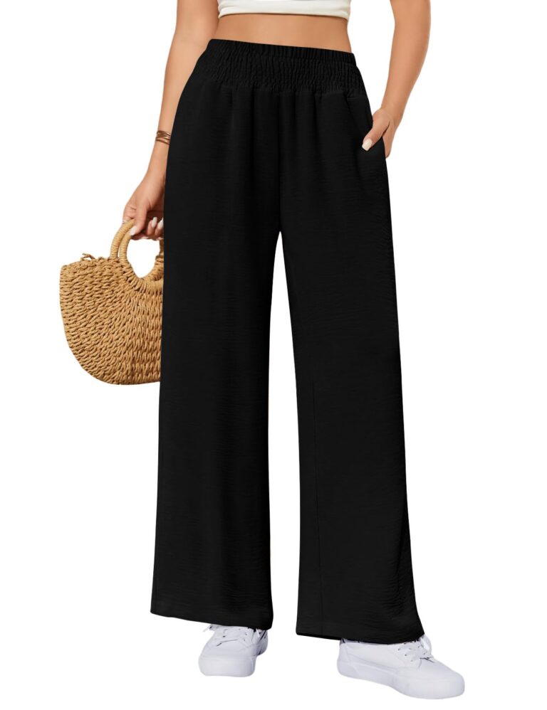 HEEKPEK Pantaloni Donna Estivi Larghi a Vita Alta
