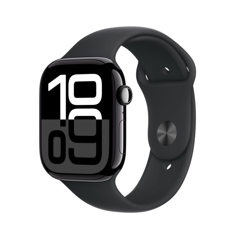 Apple Watch Series 10 [GPS+ Cellular, 46mm] - Cassa in alluminio Nero Black con Banda Sportiva Nera, M/L (Ricondizionato)