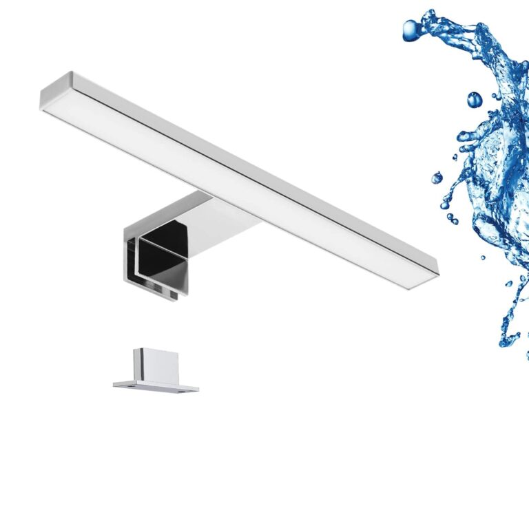 LIGHTWORLD24 Lampada Specchio LED 30 cm 5W 4000K IP44 Argento Cromo
