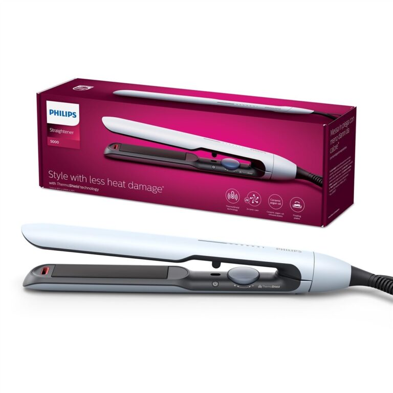 Piastra per capelli Philips serie 5000 con tecnologia termoprotettiva, Bianco [modello BHS520/00]